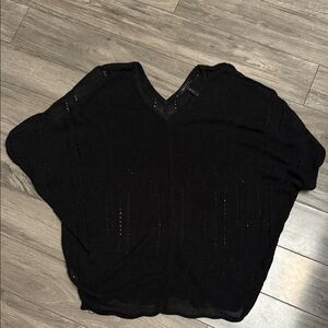 BCBGMaxAzria Black Knit Swim Coverup